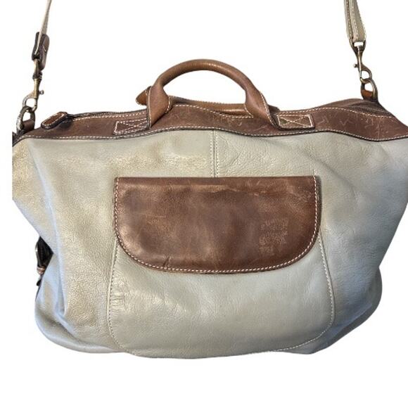 Vintage Taupe Brown Leather Latico Carry On Travel Bag - Picture 2 of 9